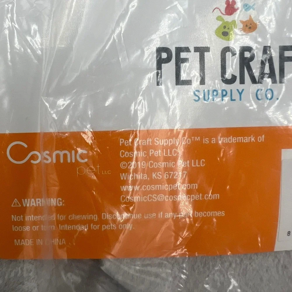 Pet Craft Supply Co Cat Bed Small Grey New 1pc Corduroy Bolster Plush Fleece